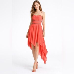 Vintage 80-90s Stravaganze made in Italy Coral Evening Dress Tag 42  Size Small